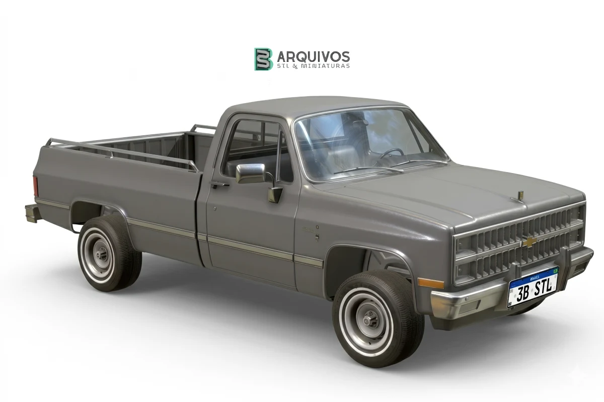 Modelo 3D STL - Chevrolet C10 Silverado 1982 — foto 3